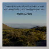 Matthew 11:28 KJV Wall Art –  Scripture Poster (Vorne)