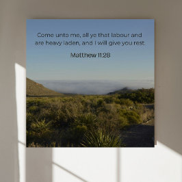 Matthew 11:28 KJV Wall Art –  Scripture Poster