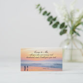 Matthew 11:28 Komm zu mir, alle, die müde sind Visitenkarte (Stehend Vorderseite)