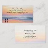 Matthew 11:28 Komm zu mir, alle, die müde sind Visitenkarte (Vorne/Hinten)