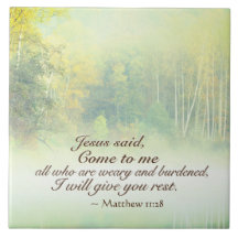 Matthew 11:28 Komm zu mir, ich werde dir Erholung 