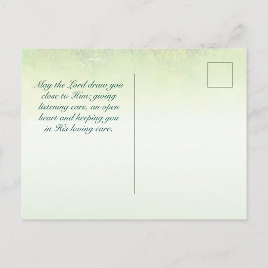 Matthew 11:28 Komm zu mir, ich werde dir Erholung  Postkarte (Rückseite)