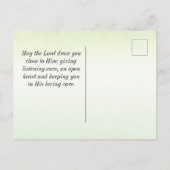 Matthew 11:28 Komm zu mir, ich werde dir Erholung  Postkarte (Rückseite)