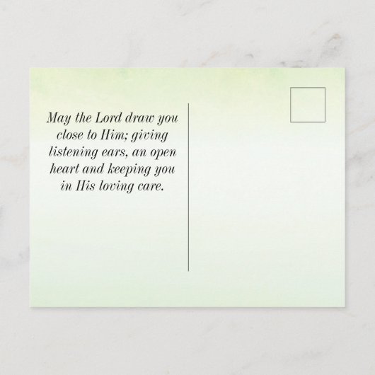 Matthew 11:28 Komm zu mir, ich werde dir Erholung  Postkarte (Rückseite)