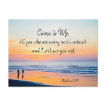 Matthew 11:28 Kommt zu mir alle, die leide Bibel s