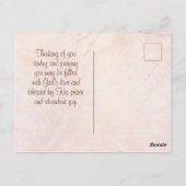 Matthew 11:28 Kommt zu mir alle, die müde sind, fl Postkarte (Rückseite)