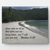 Matthew 11:28 Kommt zu mir, alles ihr, was ihr tut Fotoplatte (Vorderseite)