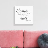 Matthew 11:28 Leinwand | Dir Ruhe geben (Insitu (Wohnzimmer))