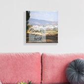 Matthew 11:28 Leinwanddruck | Dir Ruhe geben (Insitu (Wohnzimmer))