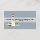 Matthew 11:28 Leuchtturm Christlich Visitenkarte (Vorderseite)