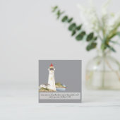 Matthew 11:28 Leuchtturm Quadratische Visitenkarte (Stehend Vorderseite)