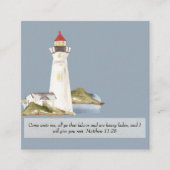 Matthew 11:28 Leuchtturm Quadratische Visitenkarte (Vorderseite)