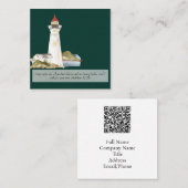 Matthew 11:28 Leuchtturm Quadratische Visitenkarte (Vorne/Hinten)