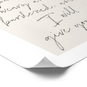 Matthew 11:28 Minimal Boho Beige Arch Script Poster (Ecke)