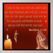 Matthew 11:28 Poster (Vorne)