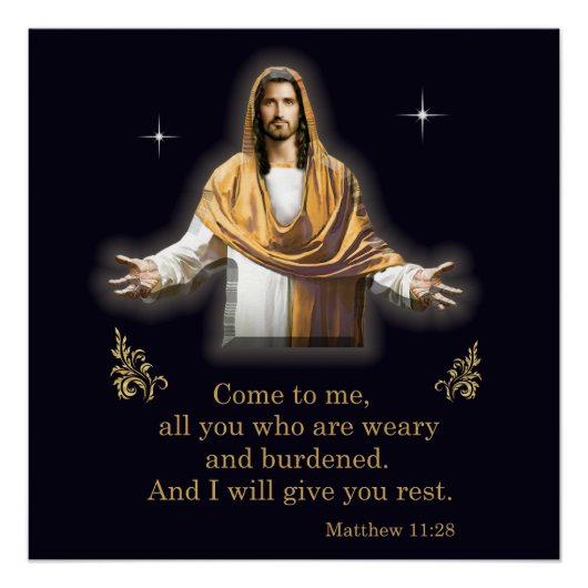 Matthew 11:28 poster (Vorderseite)