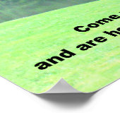 Matthew 11:28 poster (Ecke)