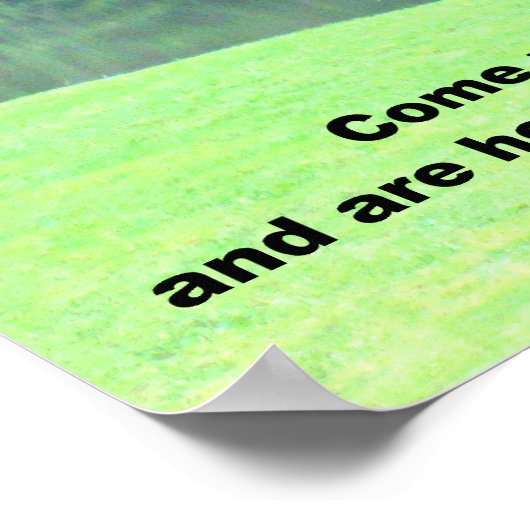 Matthew 11:28 poster (Ecke)