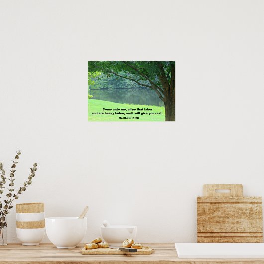 Matthew 11:28 poster (Küche)