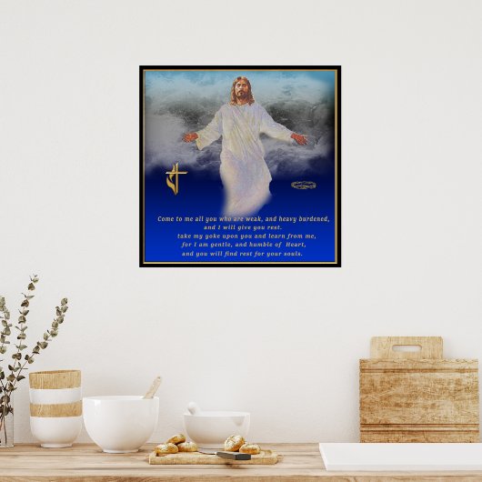 Matthew 11:28 Poster (Küche)
