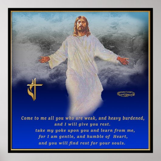 Matthew 11:28 Poster (Vorne)