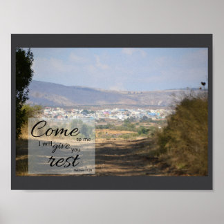 Matthew 11:28 Poster Druck | Dir Ruhe geben