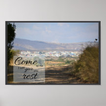Matthew 11:28 Poster Druck | Dir Ruhe geben