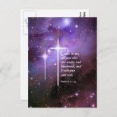 Matthew 11:28 postkarte (Vorne/Hinten)
