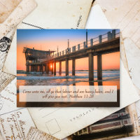 Matthew 11:28 Sunset Pier gut machen
