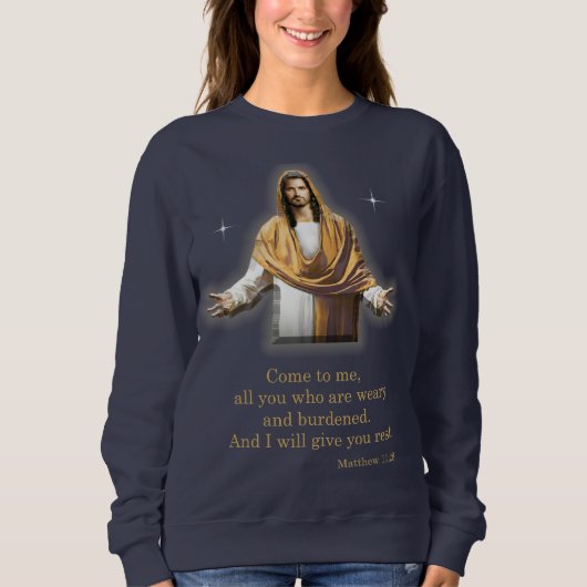 Matthew 11:28 sweatshirt (Vorderseite)