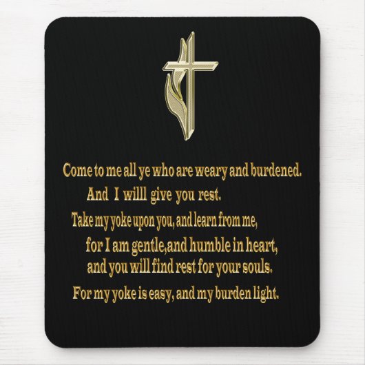 Matthew-11:28Mausunterlage Mousepad (Vorne)