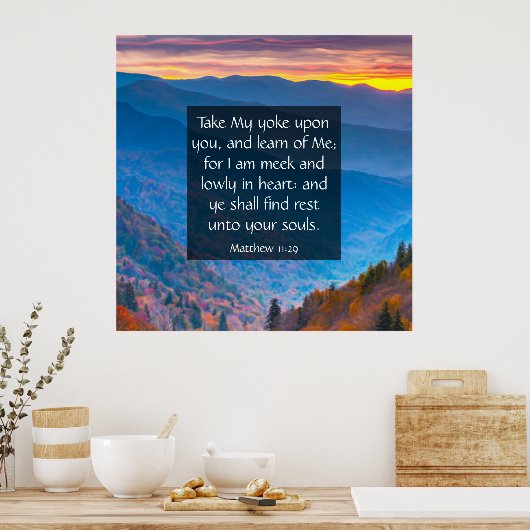 Matthew 11:29 poster (Küche)