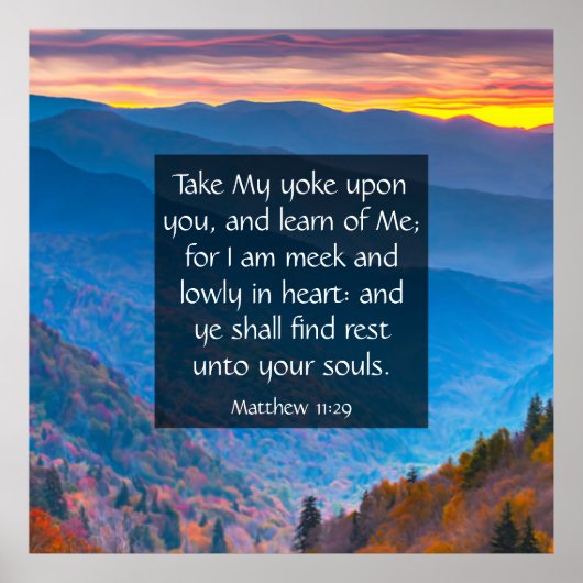 Matthew 11:29 poster (Vorne)