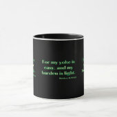 Matthew 11:30 KJV Bible Scripture Zwei-Tone-Tasse Tasse (Zentrum)