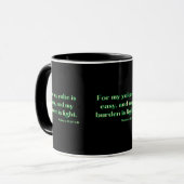 Matthew 11:30 KJV Bible Scripture Zwei-Tone-Tasse Tasse (Vorderseite Links)