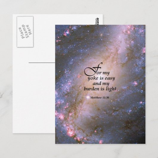 Matthew 11:30 postkarte (Vorne/Hinten)