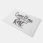 Matthew 11 Bibelverse Fußmatte (Schrägansicht)