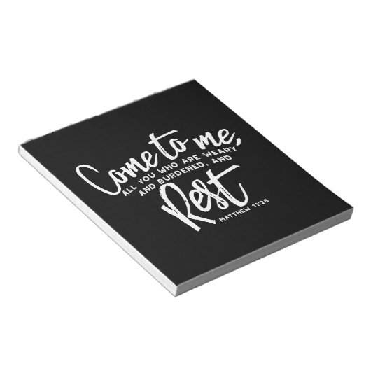 Matthew 11 Bibelverse Notizblock (angewinkelt)