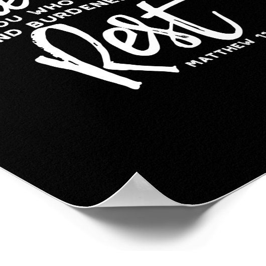 Matthew 11 Bibelverse Poster (Ecke)