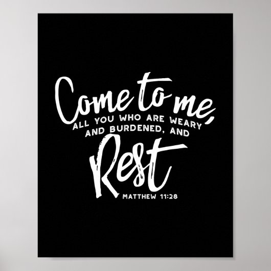 Matthew 11 Bibelverse Poster (Vorne)