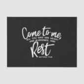 Matthew 11 Bibelverse Seidenpapier (Vorderseite)