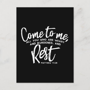 Matthew 11 Bible Verse Postcard Postkarte