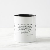 Matthew 12:36 KJV Bibelverse Zwei-Tonen-Tasse Tasse (Zentrum)
