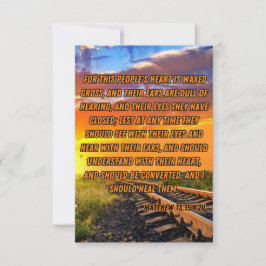 Matthew 13:15 KJV Bible Verse Pic Greeting Karte