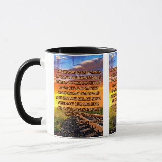 Matthew 13:15 KJV Bible Verse Pic Two-Tone Tasse (Links)