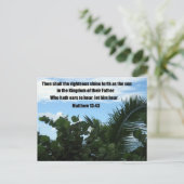 Matthew 13:43 postkarte (Stehend Vorderseite)