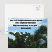 Matthew 13:43 postkarte (Vorne/Hinten)