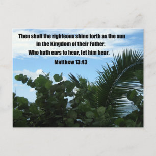 Matthew 13:43 postkarte
