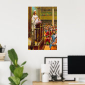 Matthew 13:53-58 Jesus lehrt in der Synagoge Poster (Heimbüro)