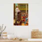 Matthew 13:53-58 Jesus lehrt in der Synagoge Poster (Küche)